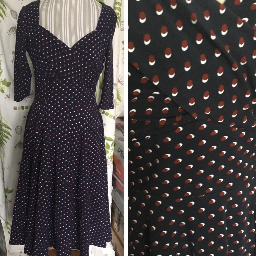 ⬇️ Retro eShakti Polka Dot Circle Dress